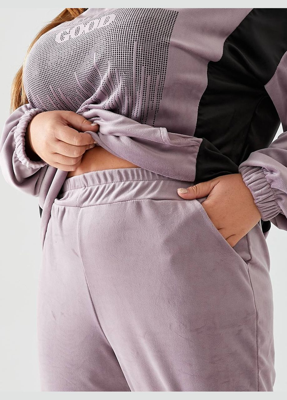 Женский спортивный костюм из велюра цвет бутылка New Trend (304646688)