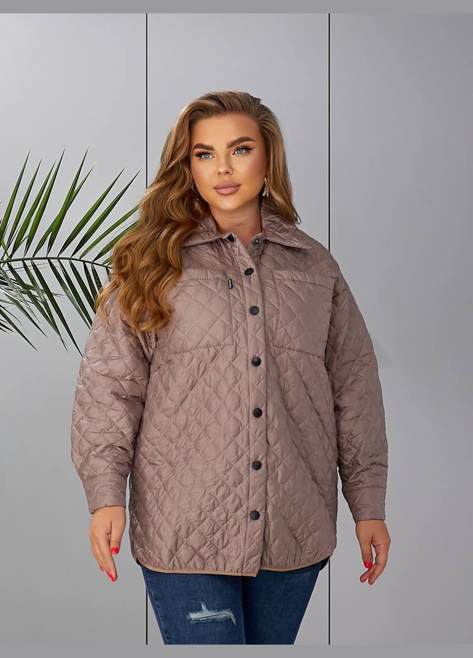 Бежева куртка стьогана No Brand