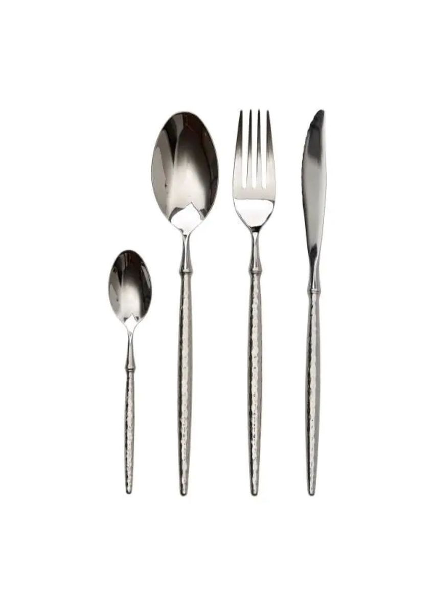 Набір столових приборів золото на 6 персон 24 предмети ложки, виделки, ножі Срібло HP-20-14 Jooki (358706721)