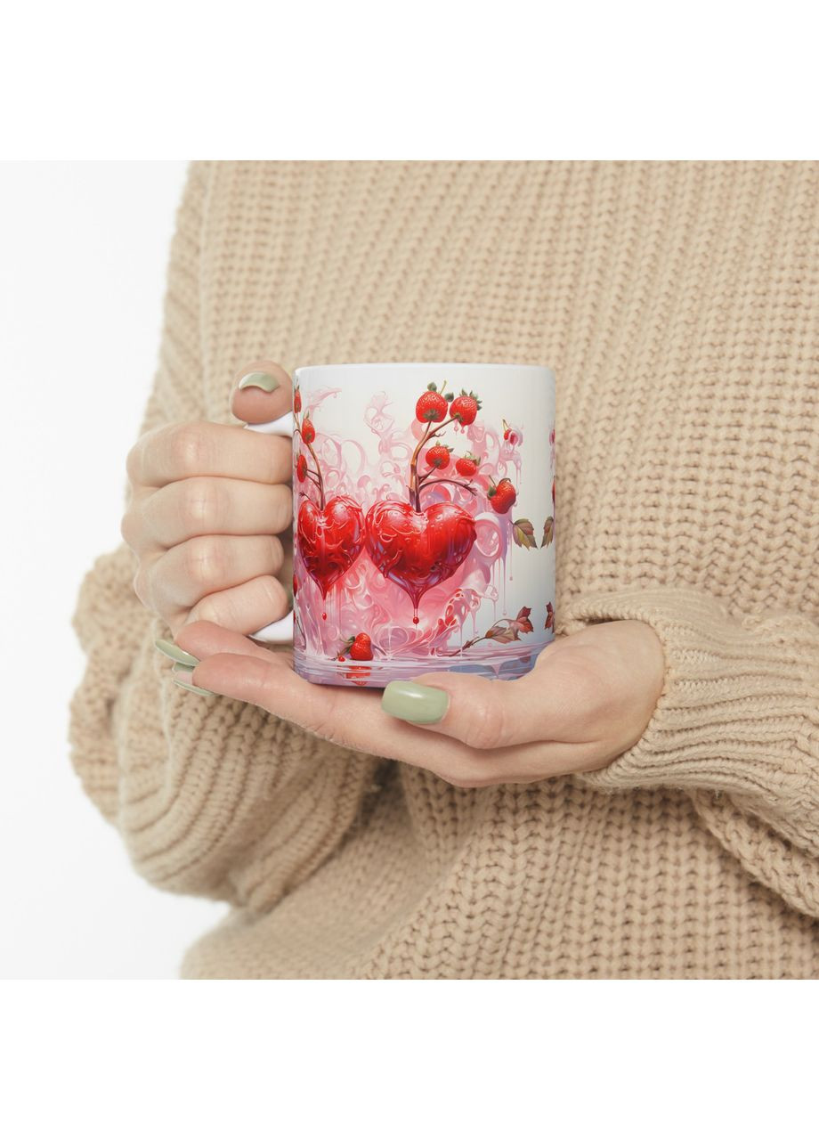 Керамічна чашка з дизайном "Палітра сердець" - 21 No Brand (368671546)