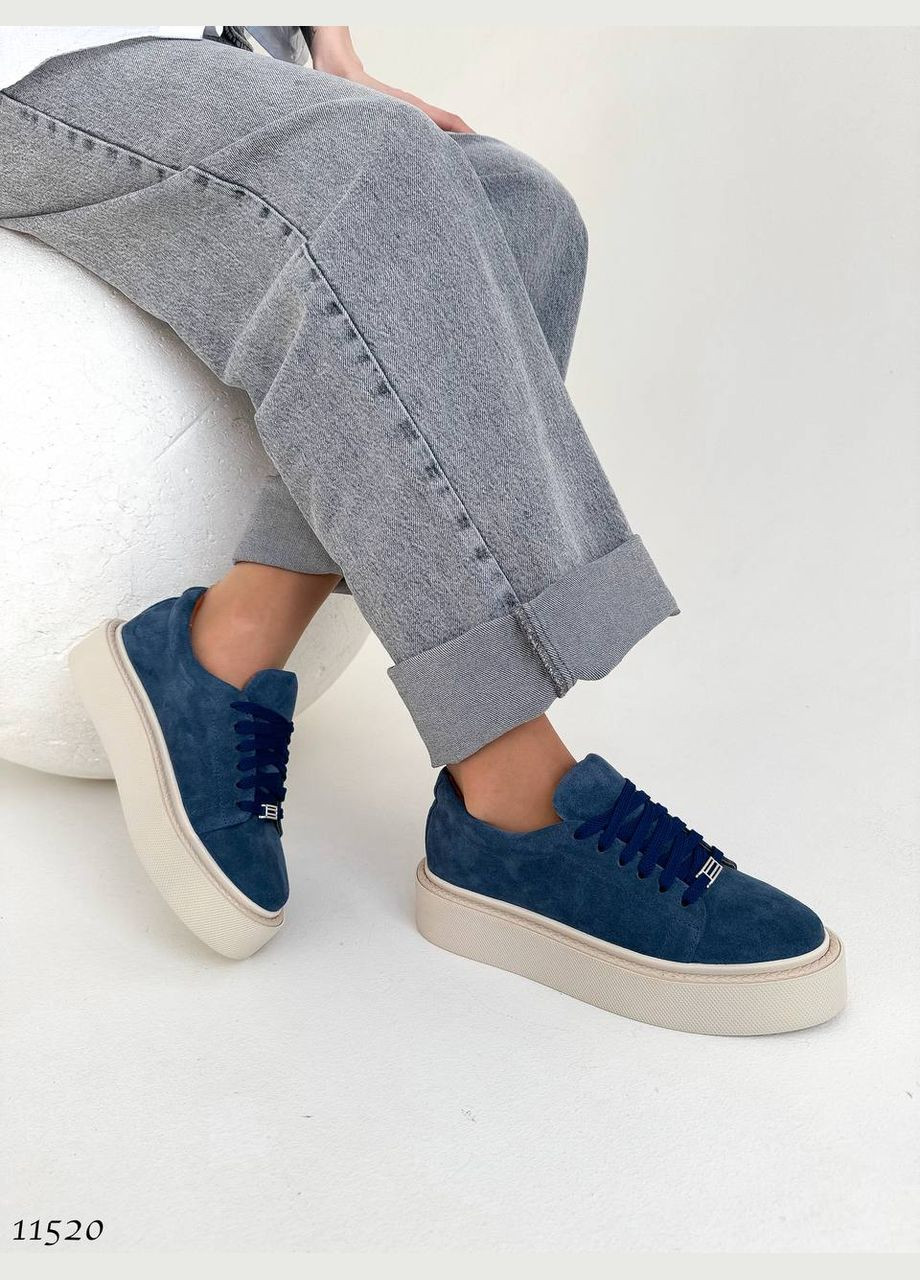 Синие демисезонные стильные кроссовки No Brand