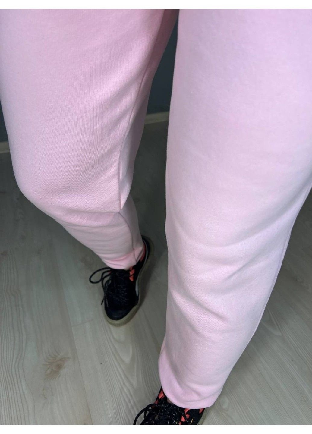 Брюки жіночі 24-13 спортивні штани джоггери на резинці утеплені фліс рожеві Pepper&Mint (313862903)