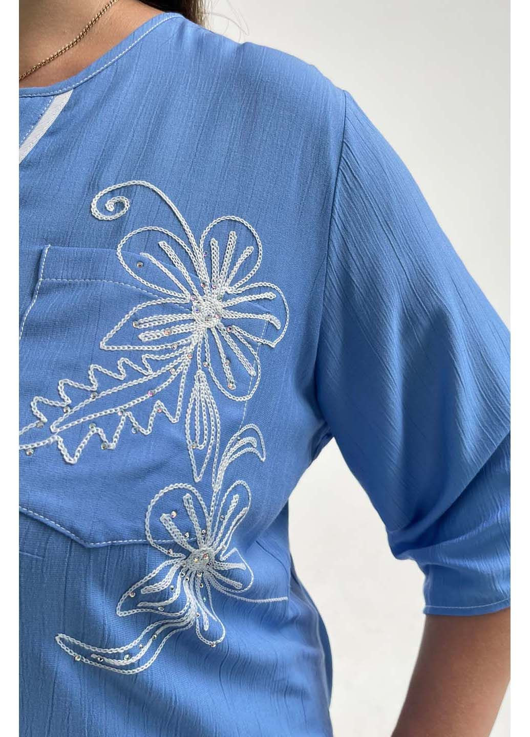 Блакитна блуза Grandi