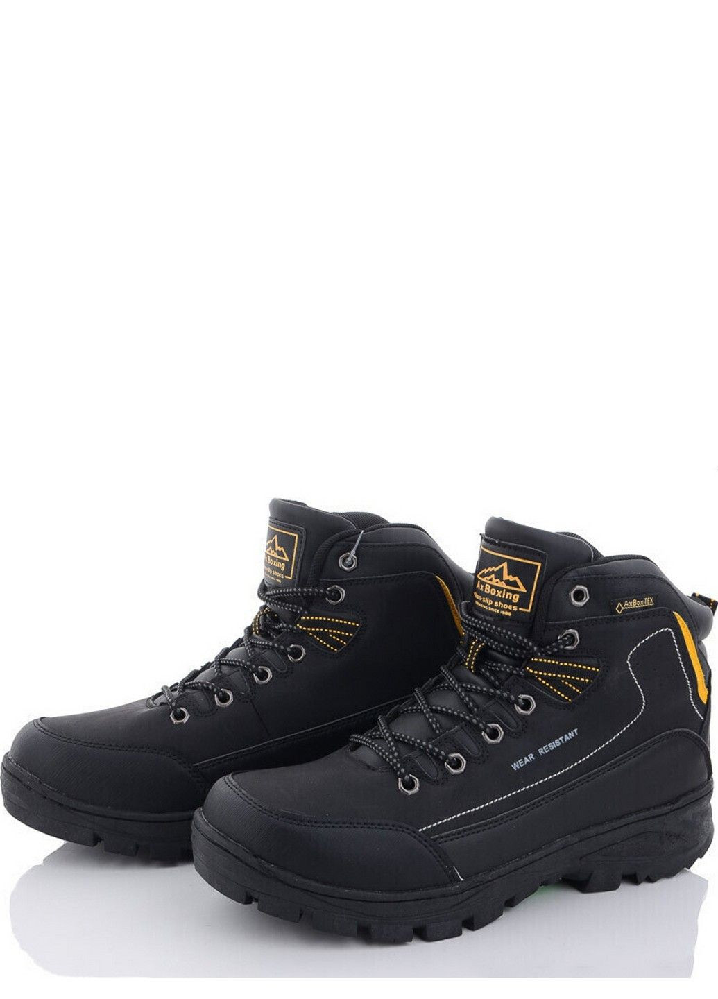 Черные осенние зимние ботинки на овчине ap3648-1 Navigator