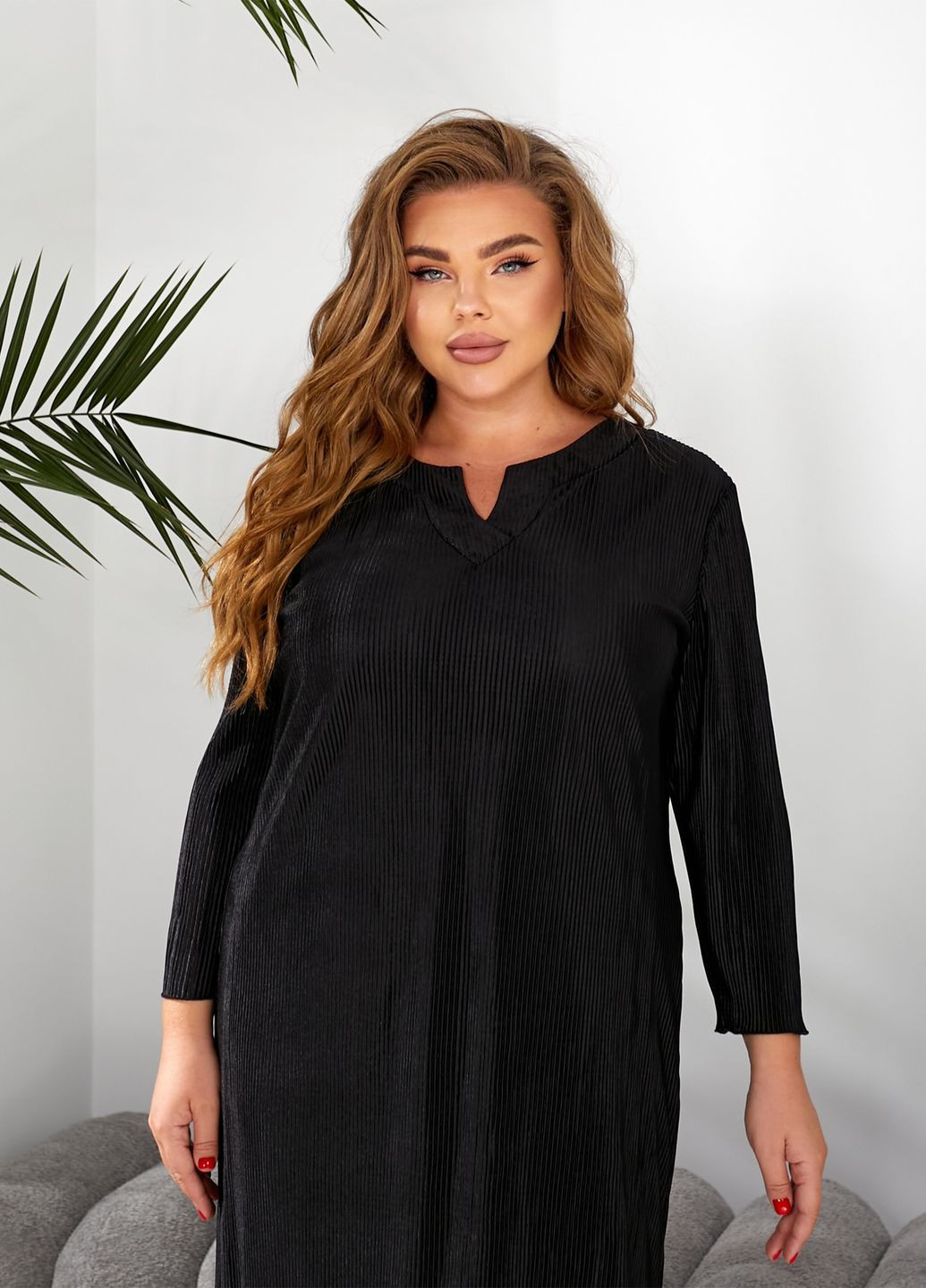 Чорна святковий, коктейльна, вечірня сукня плісе а-силует, плісована No Brand однотонна