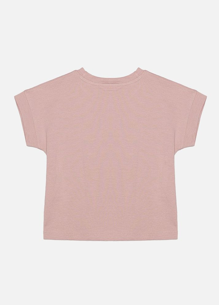 Светло-розовая летняя футболка оверсайз для девочки. цвет пудровый cb-00215071 Miss Feriha