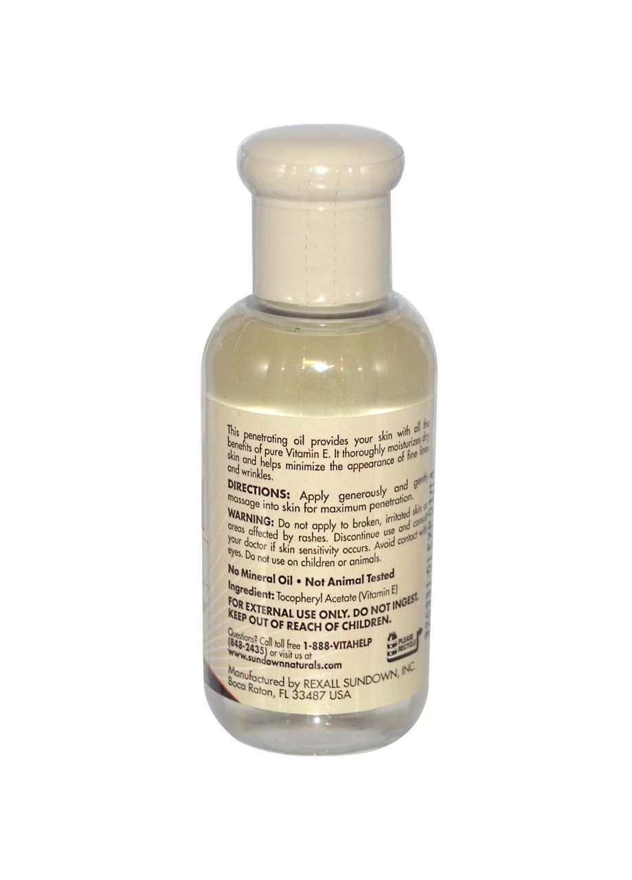 Масло з вітаміном Е для волосся і шкіри Vitamin E Oil, 70000 МО, 75 мл Sundown Naturals (364312727)