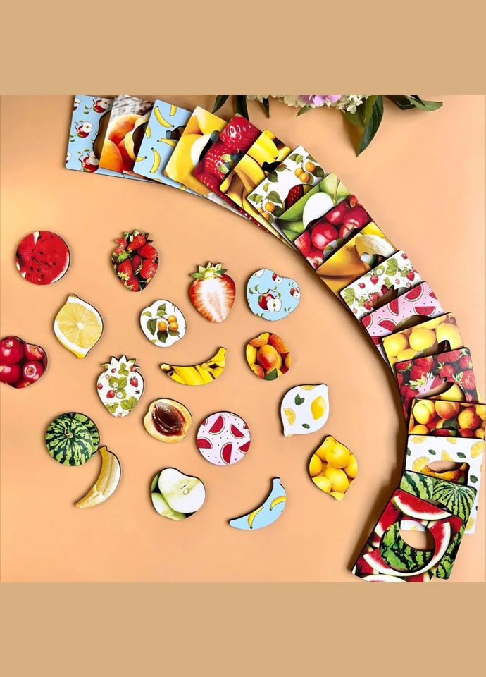 Дерев'яні Дощечки Сегена "Фрукти" (ПСФ035) PSF035 з візерунками Ubumblebees (329887085)