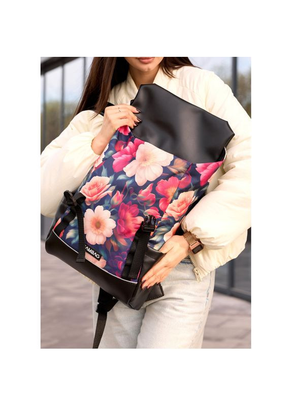Женский рюкзак Aura с принтом "MAGENTA FLOWERS" Sambag (329692772)