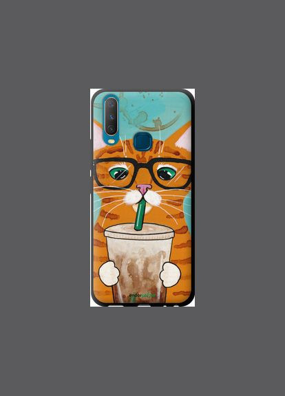 Чехол на Vivo Y15 Зеленоглазый кот в очках "4054b-1791-2448" Endorphone (362605881)