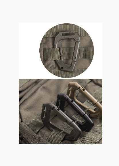 Карабин тактический пластиковый TACTICAL CARABINER MOLLE Black Mil-Tec (316049572)