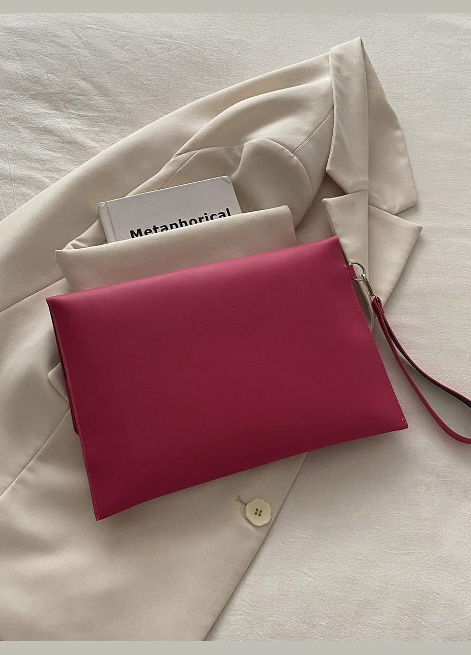 Женская классическая сумка 1745 клатч на ремешке розовая No Brand (313235514)