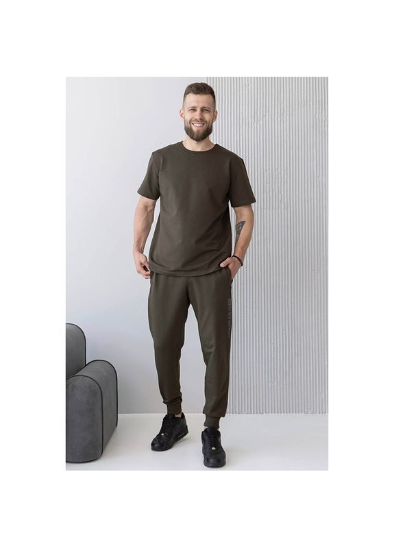 Комбинированная мужская футболка rld1 m хаки (06399659) TOTALFIT