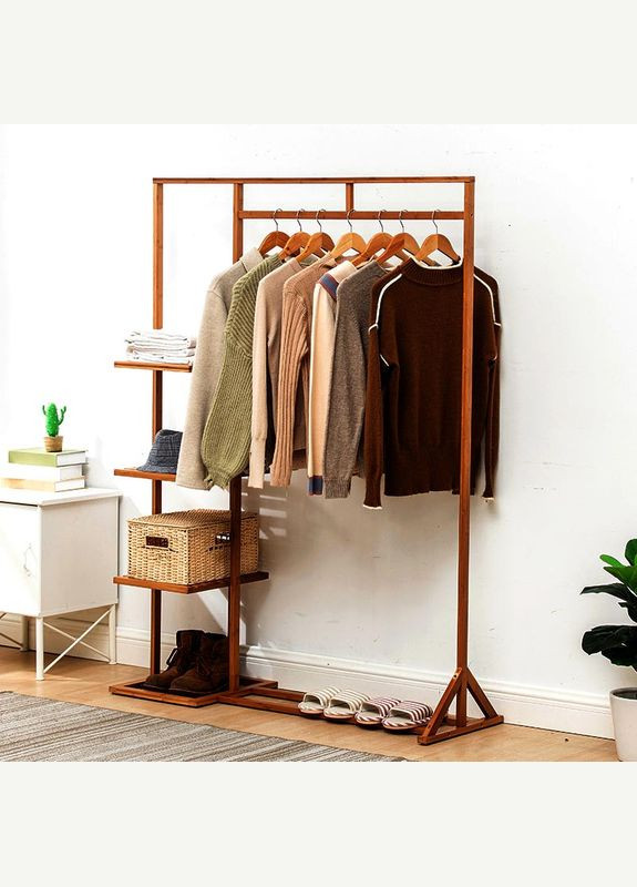 Стійка вішалка для одягу з дерева Бургас 175х120 мускат (СВГ-17120507) No Brand (328072974)