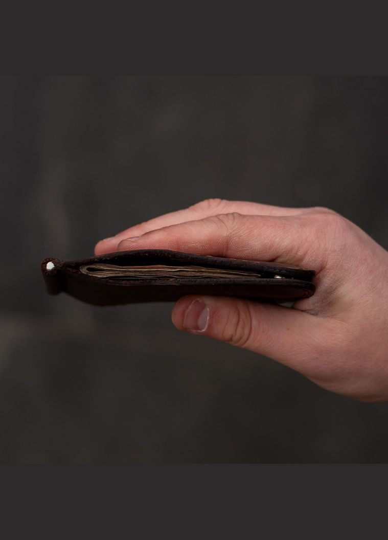 Кожаный зажим для купюр Prime на магнитных кнопках коричневый SD Leather (267230680)