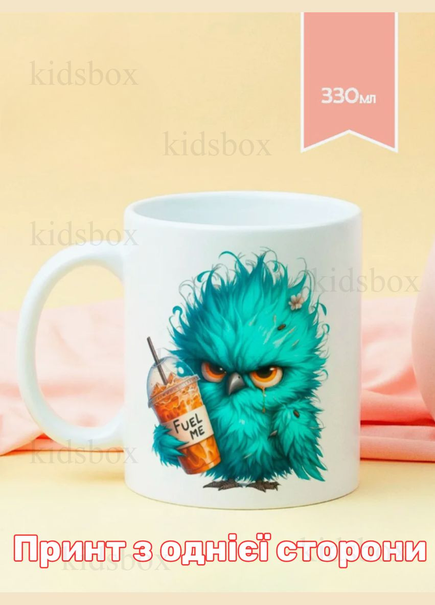 Кружка Птичка с кофе с принтом керамическая чашка 330 мл Shantou (317206161)