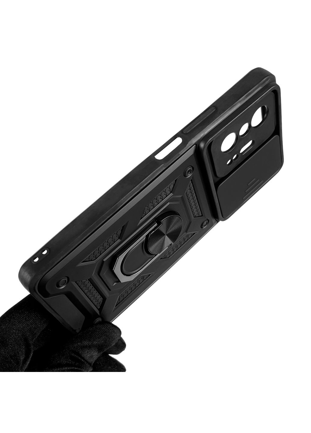 Чехол для 11T бронированный с кольцом со шторкой на сяоми 11т чёрный rg1 Xiaomi (366022492)