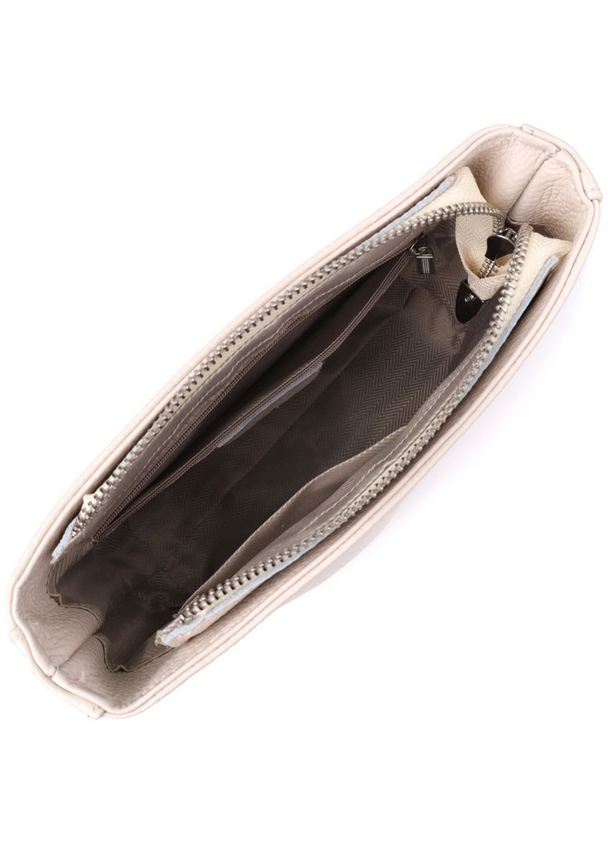 Сумка кросс-боди через плечо женская из натуральной кожи средняя Белый 38191 Vintage (361970415)