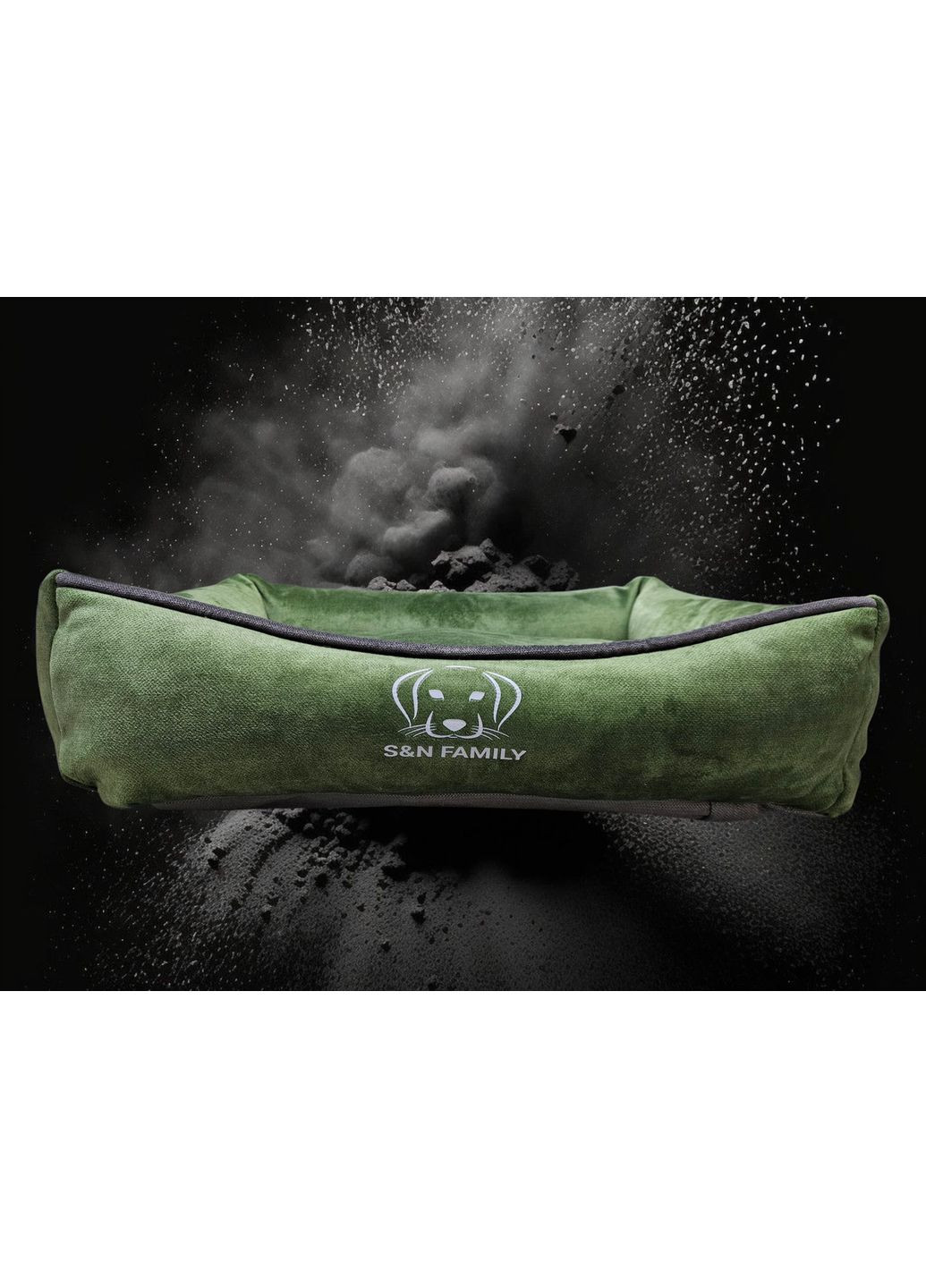 Лежанка 100х70х20см из текстиля для средних собак "Topaz Green 33 " (Зеленый) S&N Family (361204498)