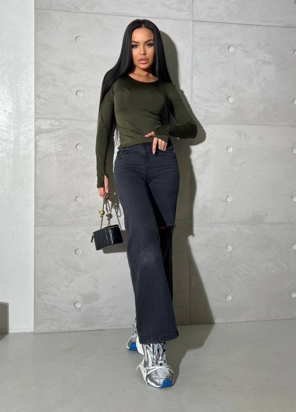 Базовый лонгслив с разрезом под пальчик Tik-Tak (322105365)