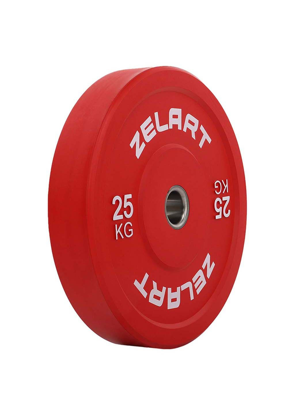 Блины диски бамперные для кроссфита резиновые TA-7797 25 кг Zelart (286043424)