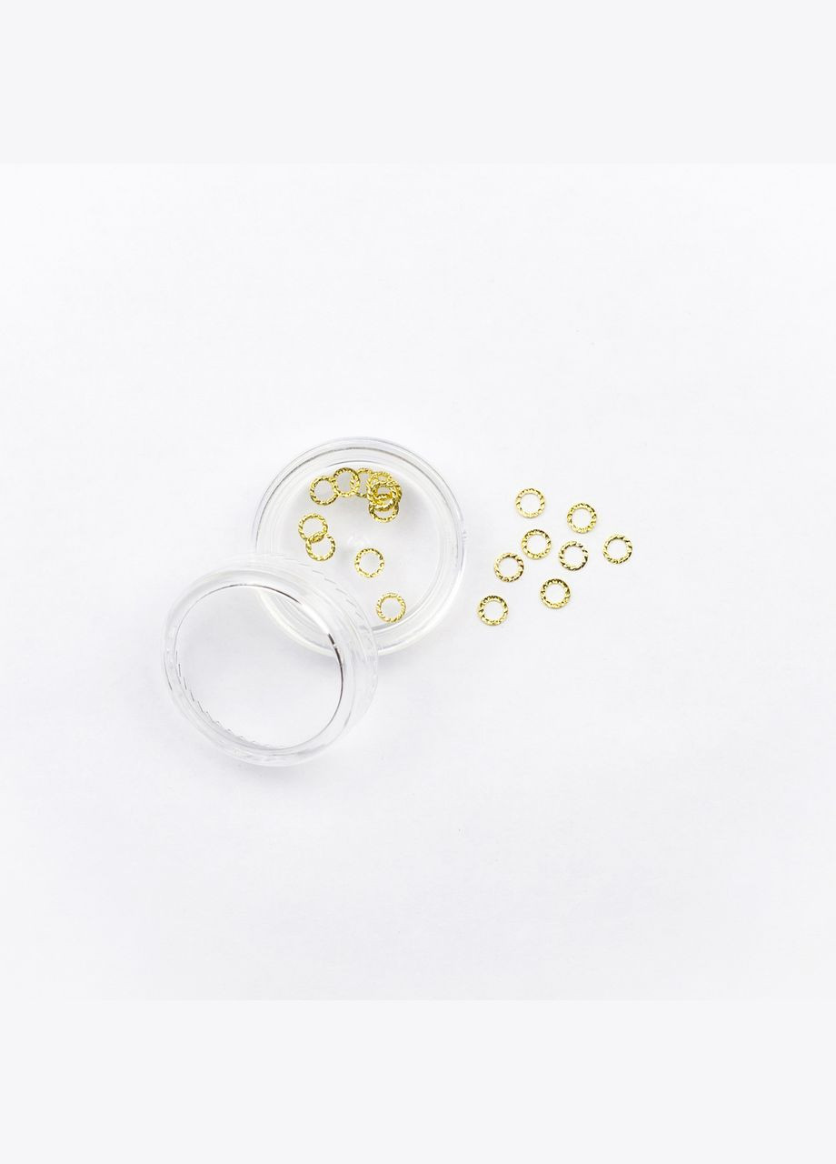 Металеві фігурки для дизайну нігтів, золото кружечок, 20 шт. No Brand (296664235)