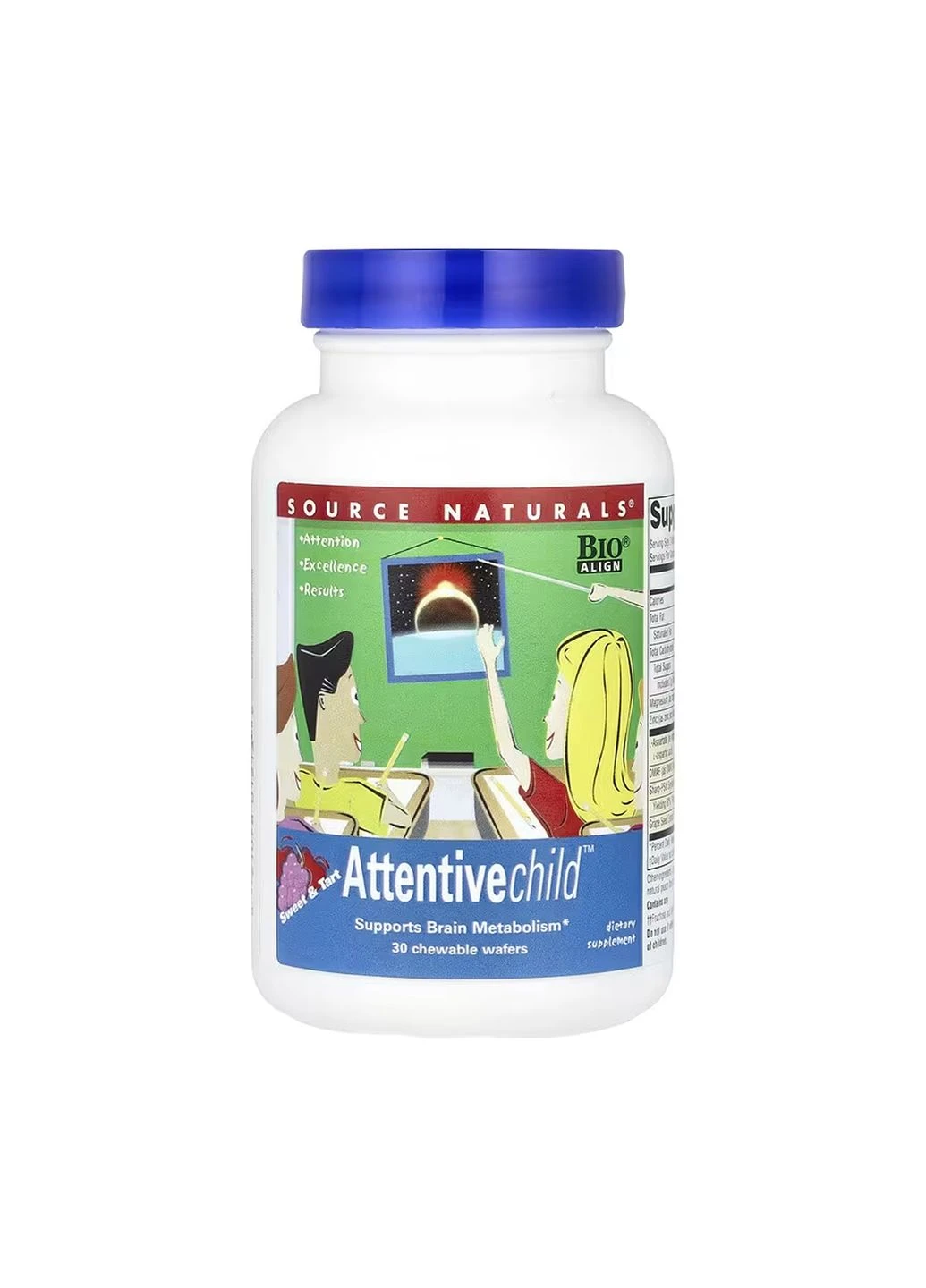 Оригінал! Attentive Child™ Fruit - 30 wafer Source Naturals (397589748)