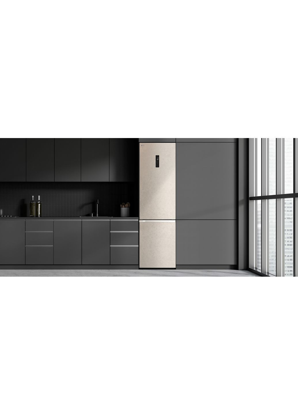 Холодильник с нижн. мороз., 203x60х68, холод.отд.-277л, мороз.отд.-110л, 2дв. LG