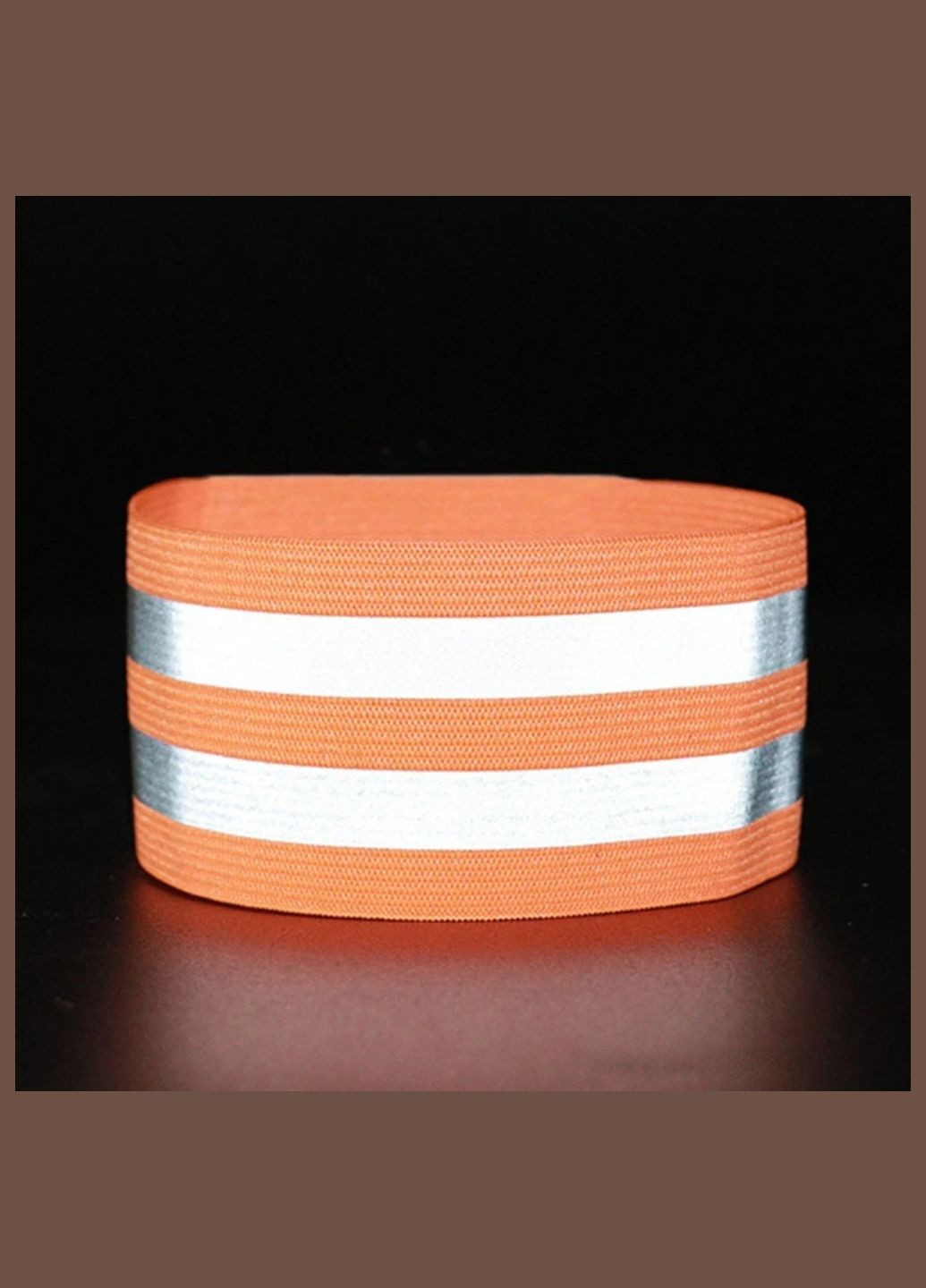 Светоотражающая повязка фликер Oversleeve для одежды на липучке Orange No Brand (338620249)