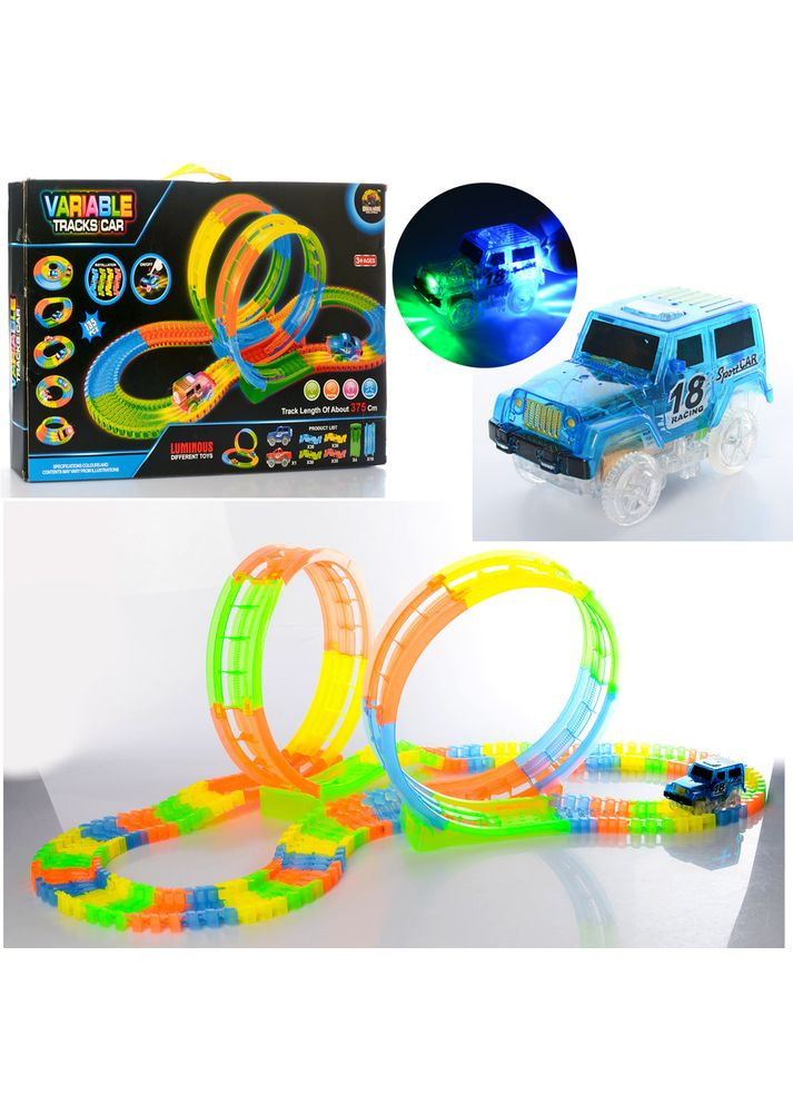 Автотрек с машинками светится в темноте GD8135A Metr+ (305394473)