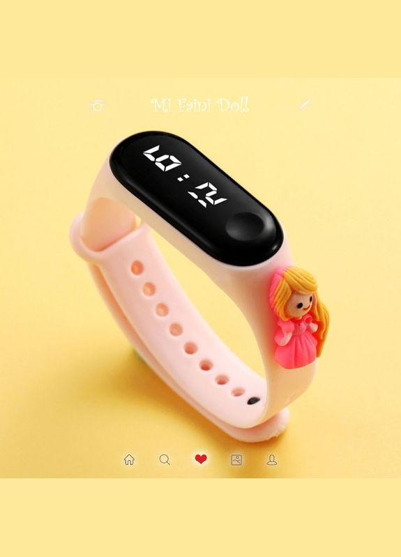 Детские сенсорные электронные часы с 3Д браслетом водонепроницаемые с куклойпринцессой Рапунцель PRC (262890178)