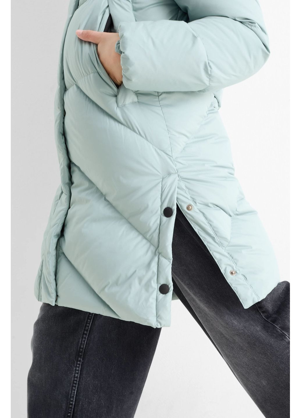 Голубая демисезонная стеганная куртка C&A