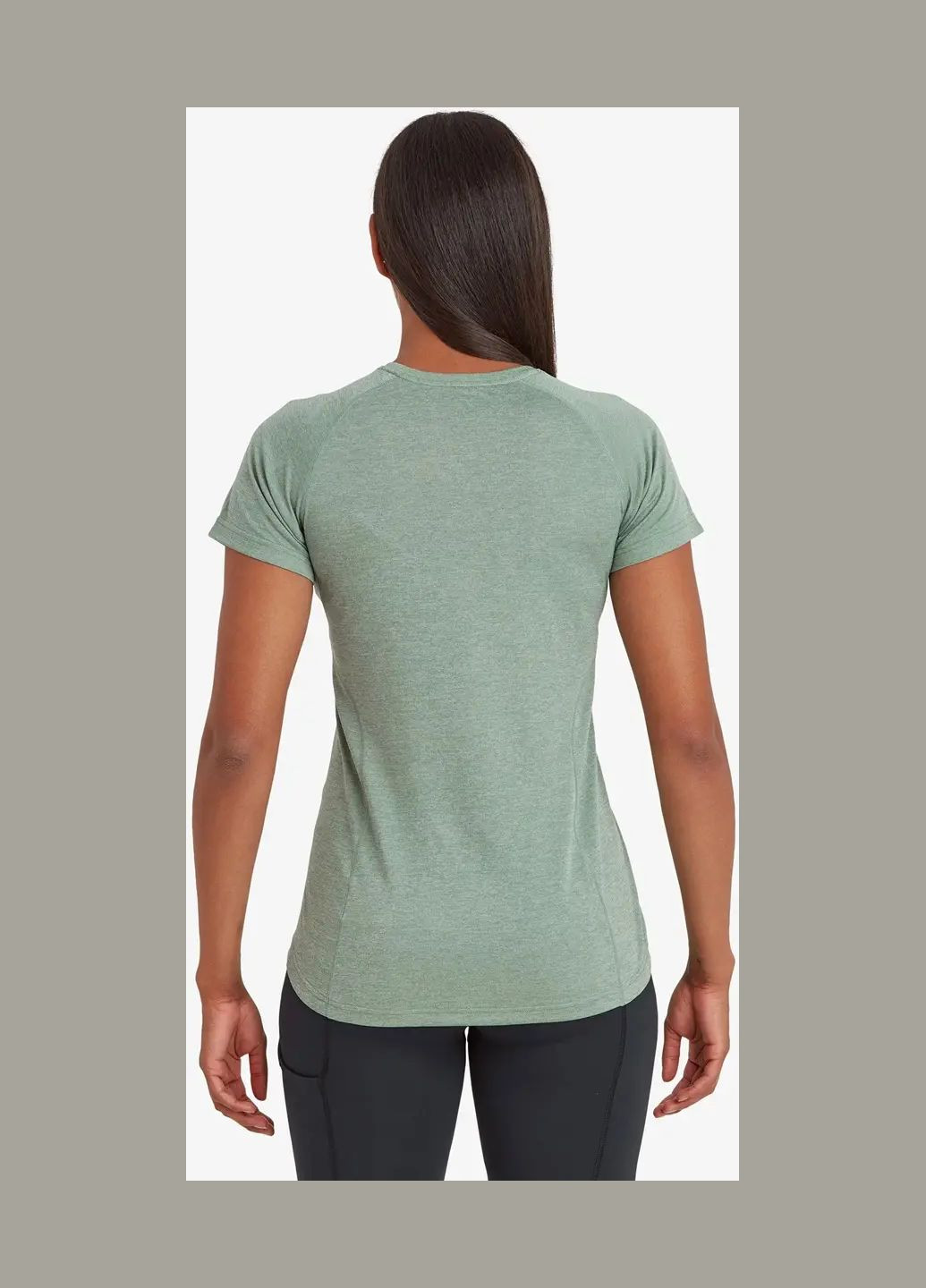 Зеленая футболка female dart t-shirt pale sage Montane
