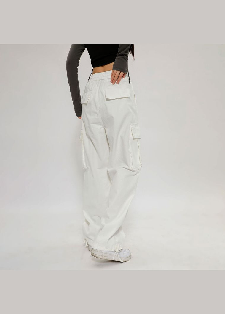 Штаны карго широкие молочные 9117 No Brand (311199575)