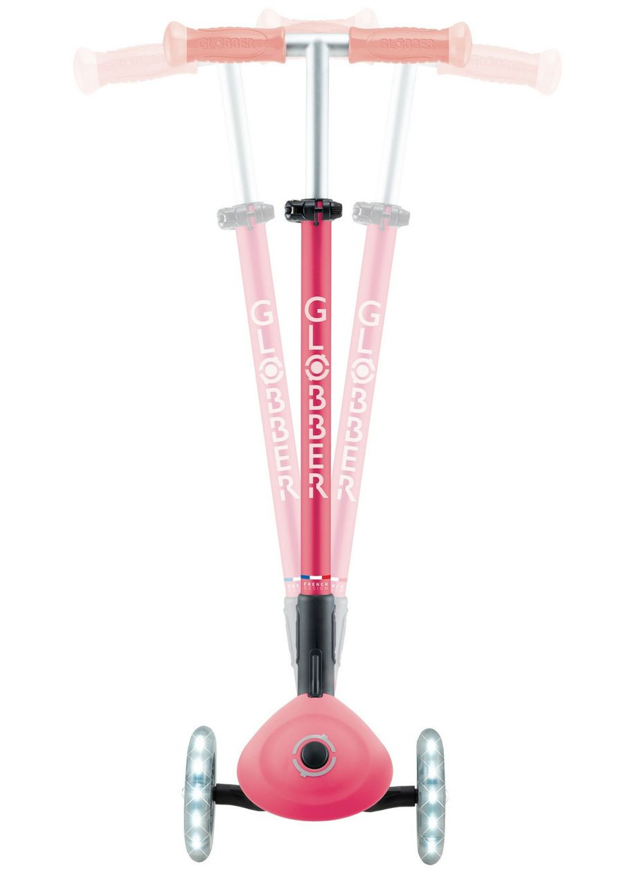 Самокат Elite рожевий світиться в темряві колеса з підсвіткою від 3х років до 50кг () Globber 839-110 (363820502)
