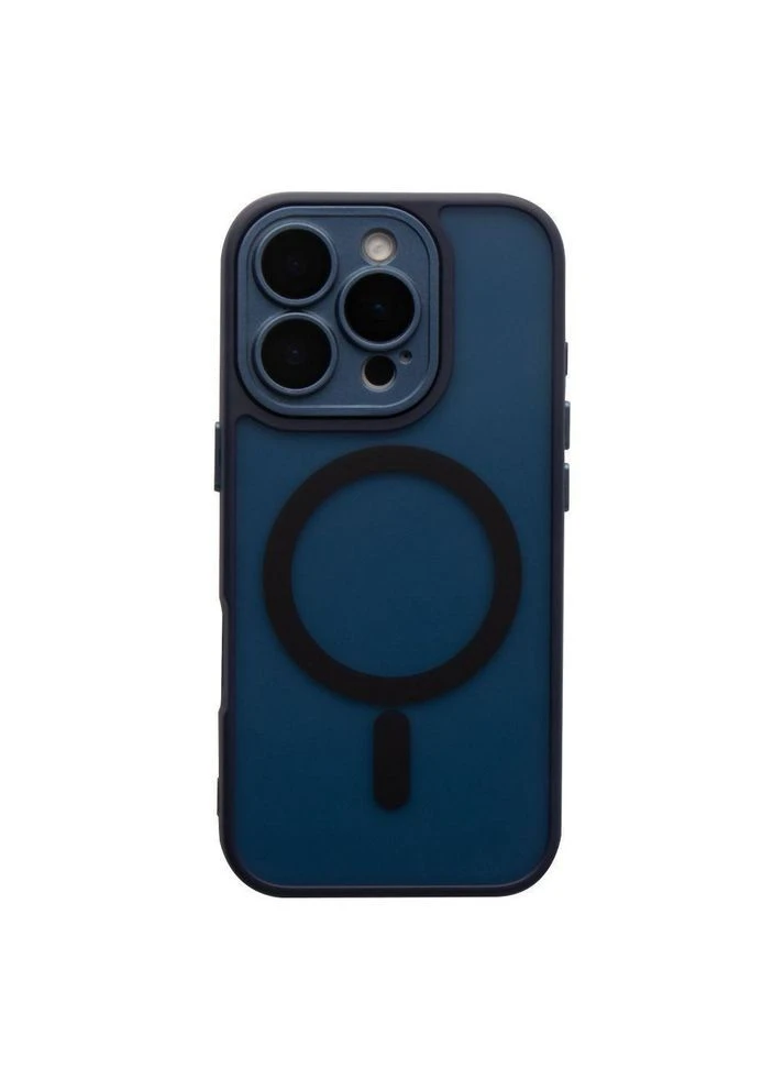 Чехол TPU+PC Magnetic Matte Camera Lens with Magsafe для iPhone 16 Pro Dark Blue No Brand (391203824)