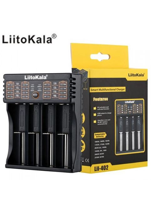 Универсальное зарядное устройство Lii-402 для 4 аккумуляторов 18650, AAA, AAA Li-Ion, LiFePO4, LiitoKala (318015578)
