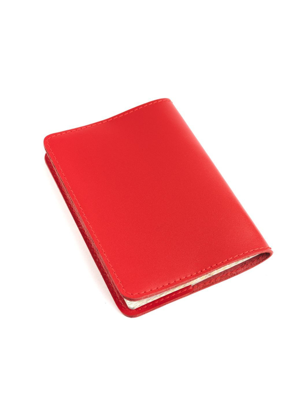 Обложка для паспорта натуральная кожа (Красный) LQ 101230 (278649327)