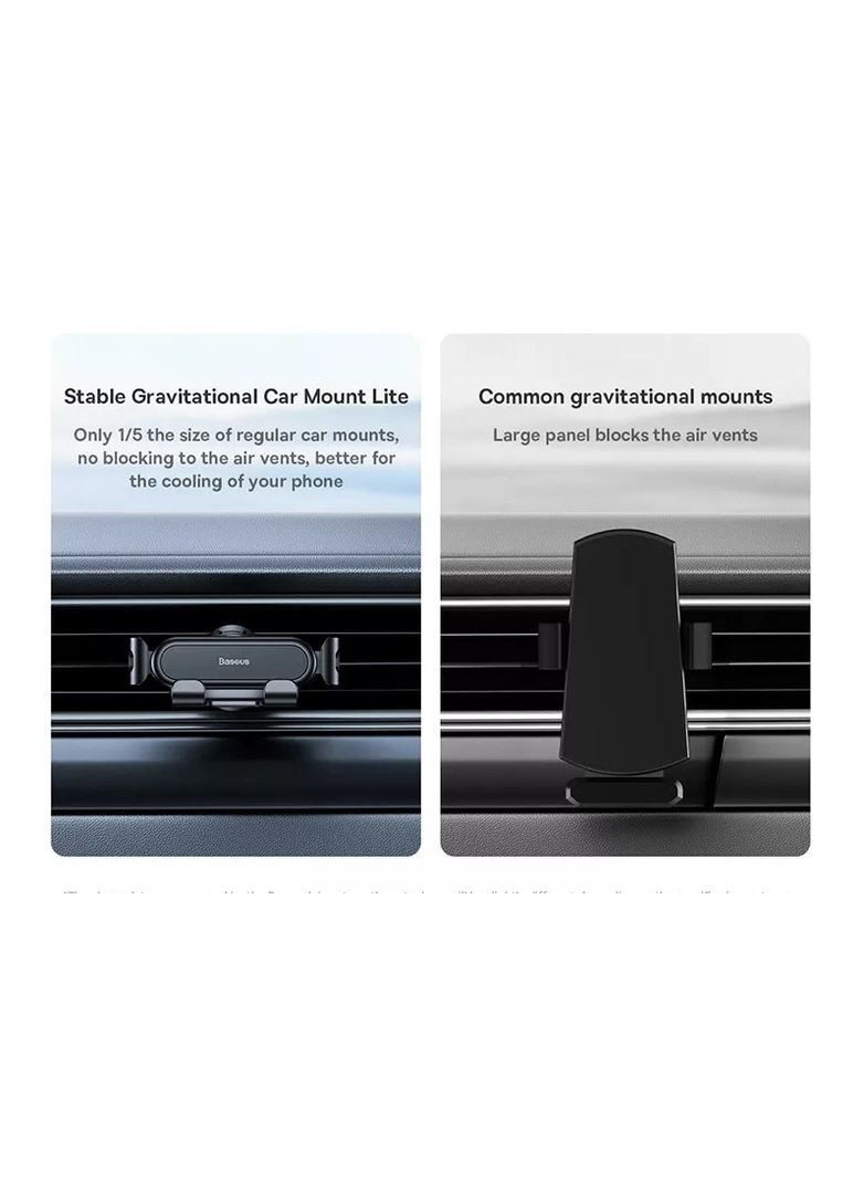 Тримач для телефону в автомобіль кріплення з бічною гравітацією BASEUSstable gravitational car Baseus (330127347)