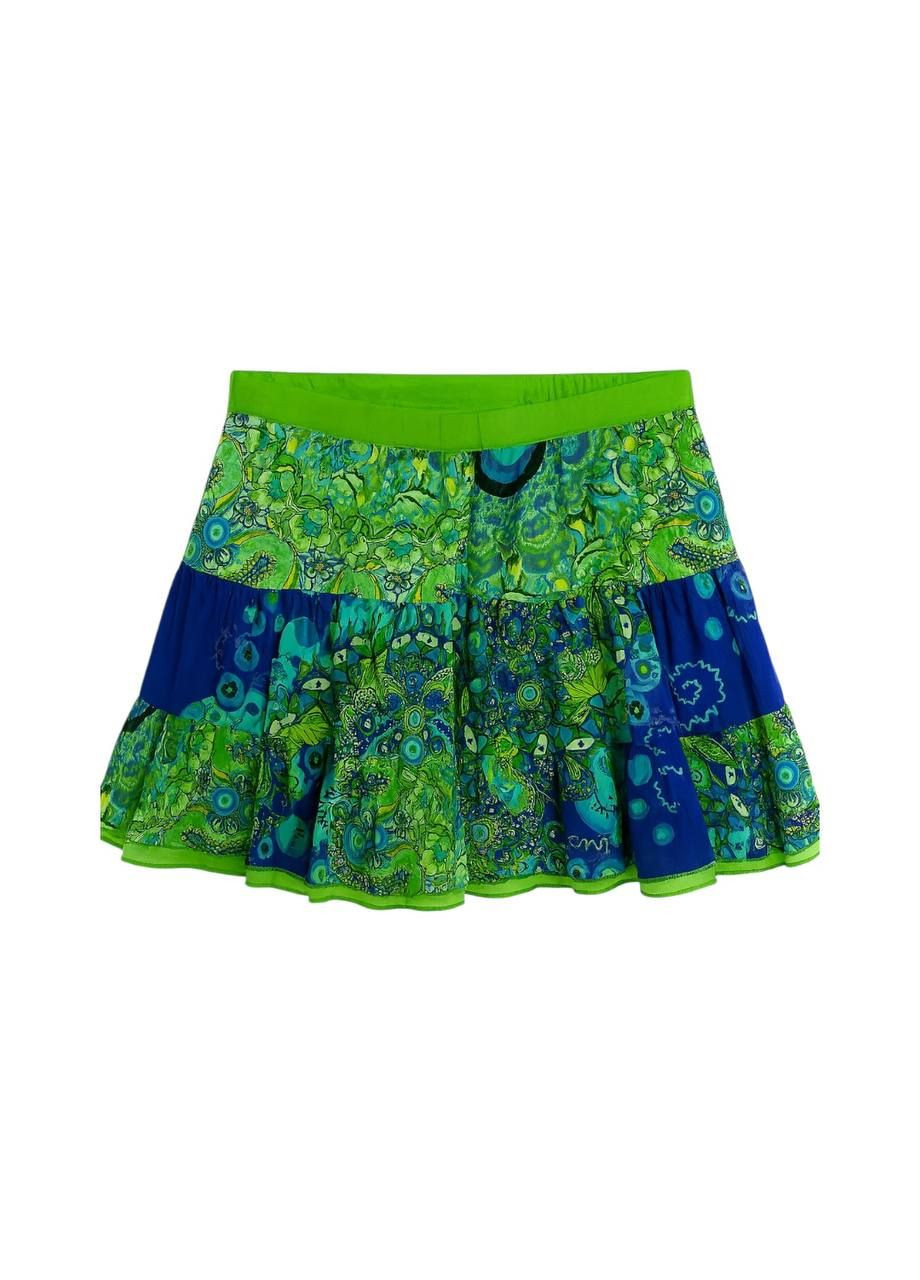 Зеленая повседневный с абстрактным узором юбка Desigual
