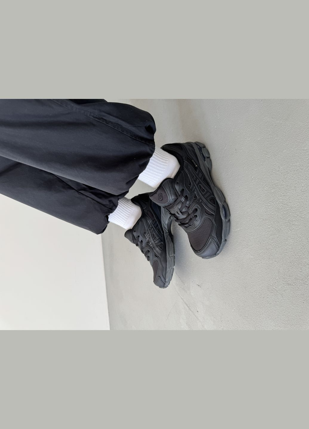 Черные демисезонные кроссовки мужские asics gel-nyc gore-tex black | асикс гель-нюк черные No Brand