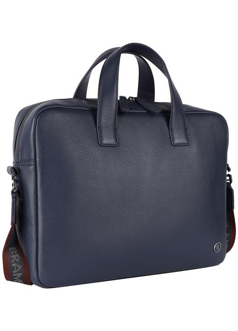 Сумка мужская через плечо кожаная портфель для документов А4 планшет в дорогу для телефона Синий 34327 Brampton London (331862439)