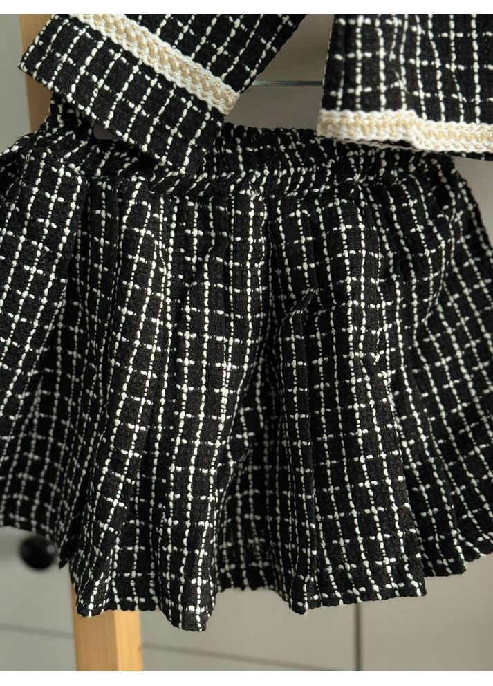 Комбінований демісезонний комплект для дівчинки піджак і спідничка 10911 No Brand