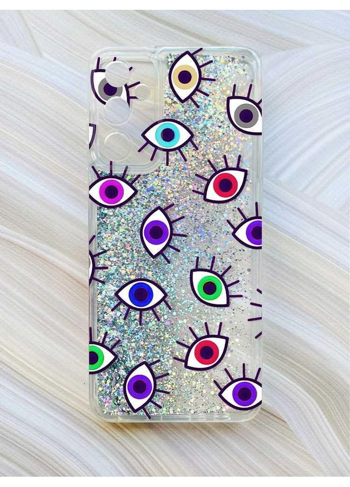 Чехол с плавающими блестками на Samsung Galaxy A05s (A057):: Разноцветные глаза (принт 336) CASE CONTROL (360658888)