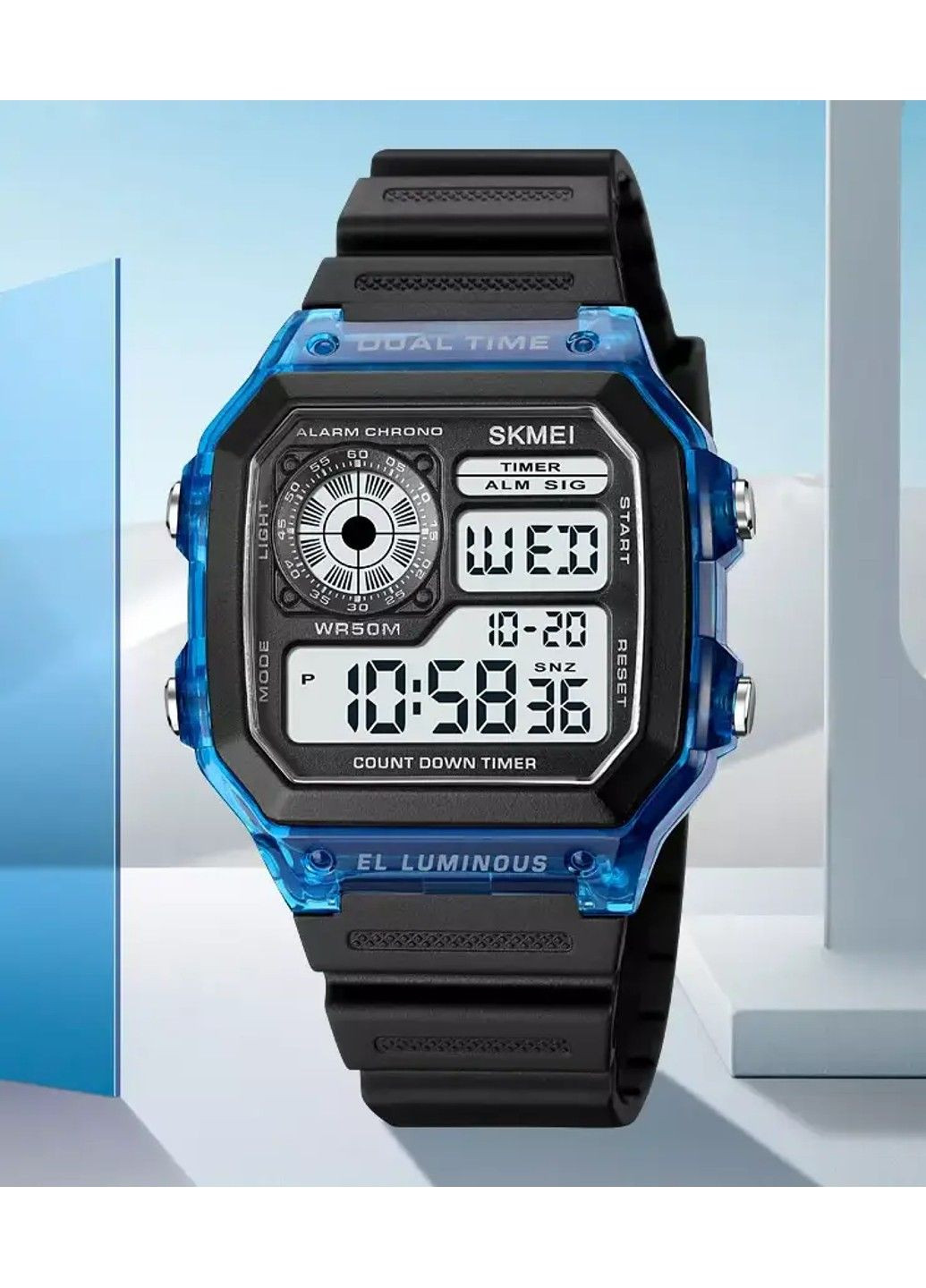 Мужские наручные спортивные часы 1998 (Синий) Skmei (314483243)