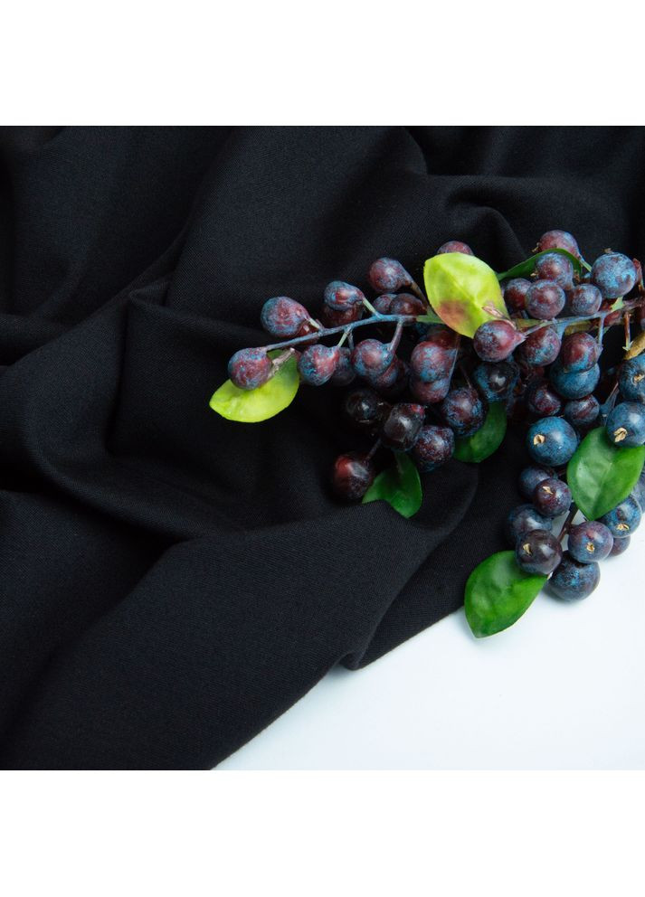 Тканина трикотаж Прага, трикотажна тканина, щільна віскозна тканина, 525 г/м2 чорна IDEIA (371133624)