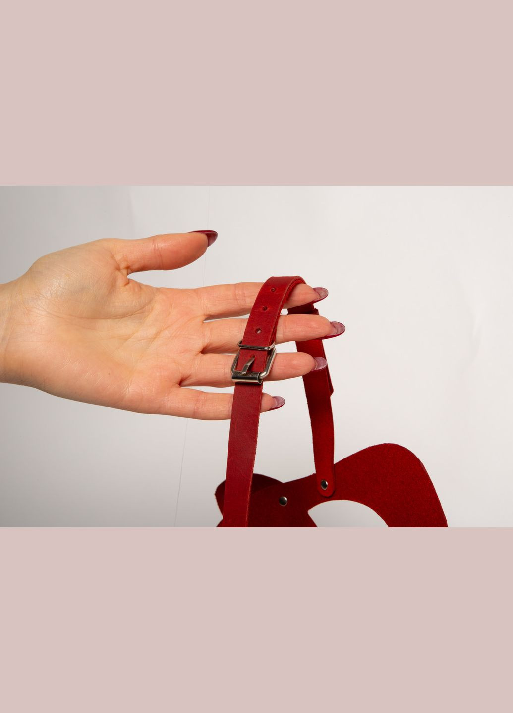 Маска шкіряна Play Cat червона MS-1 Edena (307925947)