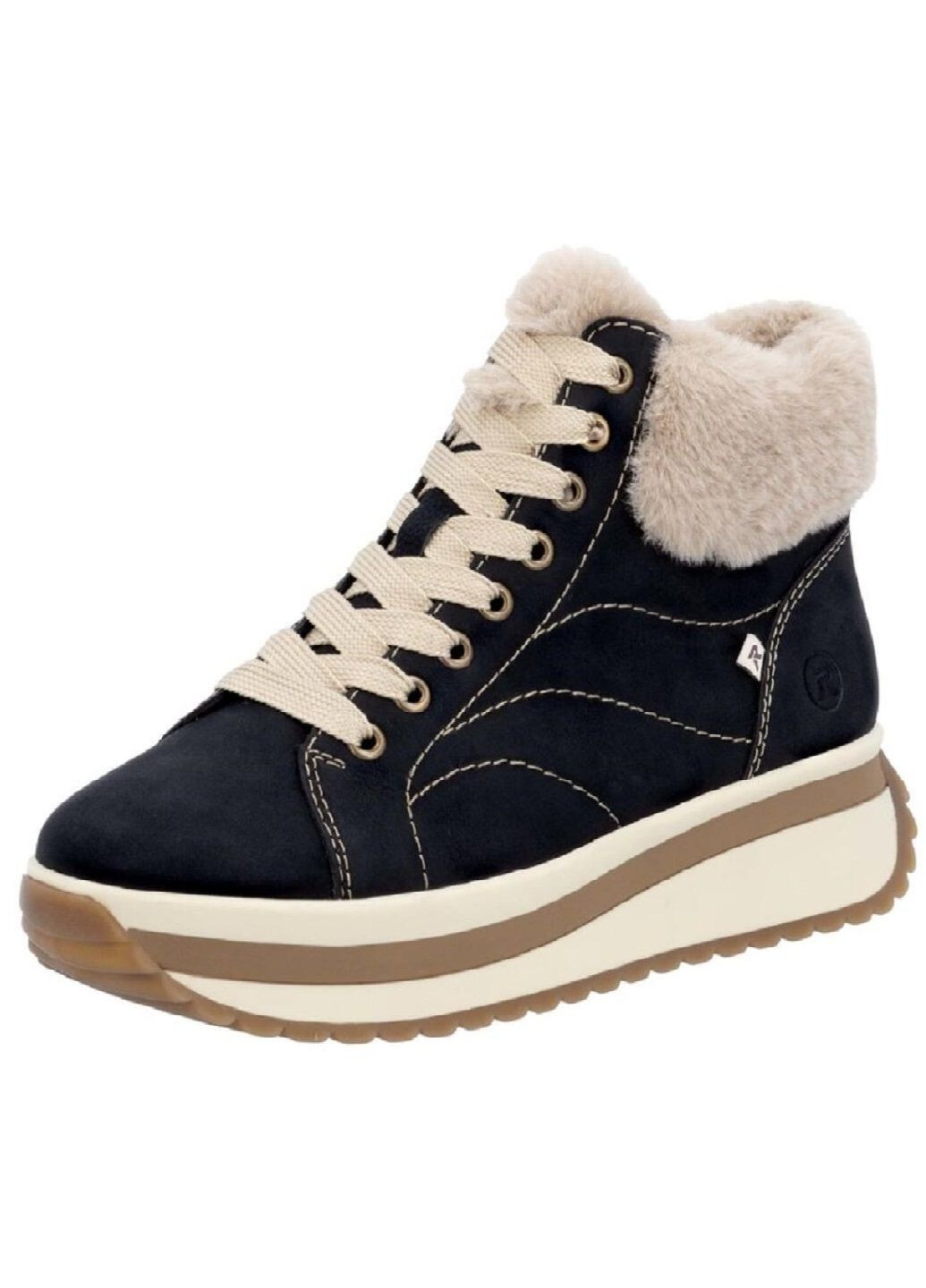 Зимние ботинки Rieker из натурального нубука