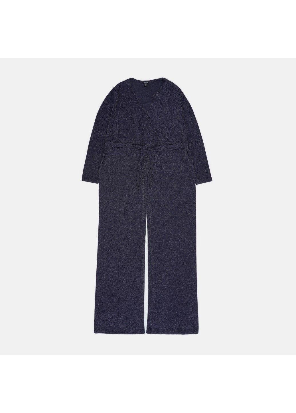 Комбінезон Boohoo однотонний темно-синій вечірній