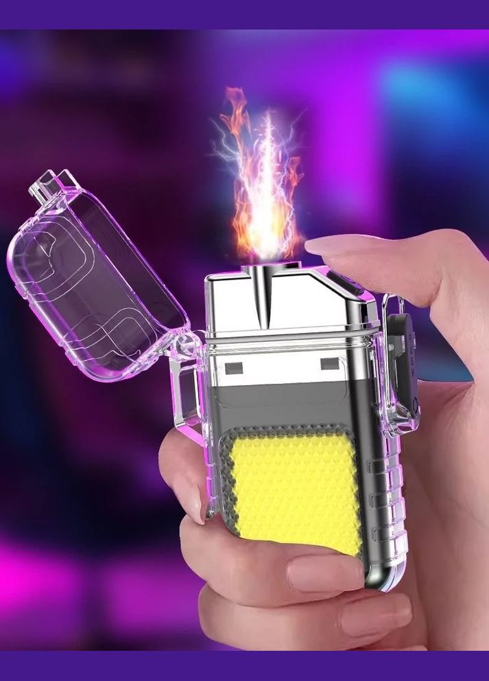 Водонепроницаемая электронная Зажигалка-фонарик SDT-C01-A с быстрой зарядкой Type-C (5024303) Clefers (300694507)